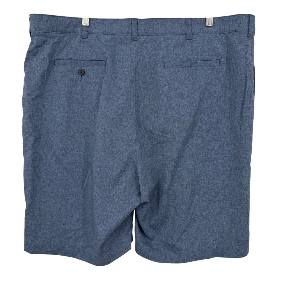 Ben Hogan Mens Performance Golf Shorts Blue Heather Stretch Size 44 Flat Front